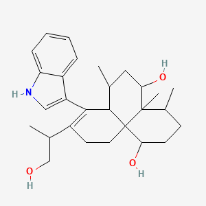 molecular formula C28H39NO3 B1223204 Dihydroxyaflavinine 