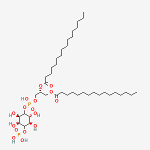 molecular formula C41H80O16P2 B1223208 1,2-二十六碳酰基-sn-甘油-3-磷酸-(1D-肌醇-4-磷酸) CAS No. 57606-15-2