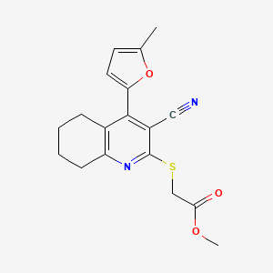 2-[[3-Cyano-4-(5-methyl-2-furanyl)-5,6,7,8-tetrahydroquinolin-2-yl]thio]acetic acid methyl ester