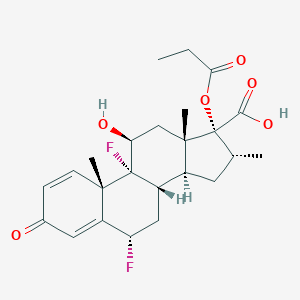 molecular formula C₂₄H₃₀F₂O₆ B122322 Fluticasone propionate-17beta-carboxylic acid CAS No. 65429-42-7