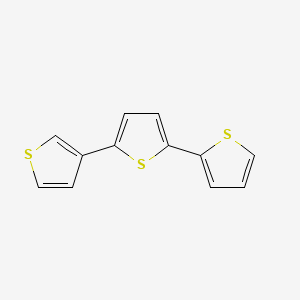 molecular formula C12H8S3 B1223225 2-thiophen-2-yl-5-thiophen-3-ylthiophene CAS No. 87149-53-9