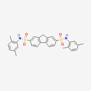 molecular formula C29H28N2O4S2 B1223226 N2,N7-Bis(2,5-dimethylphenyl)-9H-fluorene-2,7-disulfonamide 