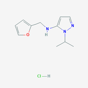 molecular formula C11H16ClN3O B12232291 N-(2-furylmethyl)-1-isopropyl-1H-pyrazol-5-amine 