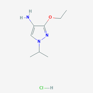 molecular formula C8H16ClN3O B12232360 3-ethoxy-1-isopropyl-1H-pyrazol-4-amine 
