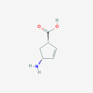 molecular formula C6H9NO2 B122325 (1S,4R)-4-氨基环戊-2-烯羧酸 CAS No. 134234-04-1