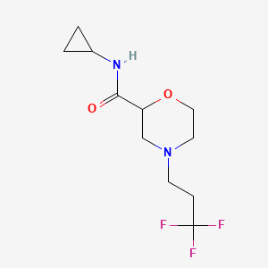 molecular formula C11H17F3N2O2 B12232545 N-cyclopropyl-4-(3,3,3-trifluoropropyl)morpholine-2-carboxamide 