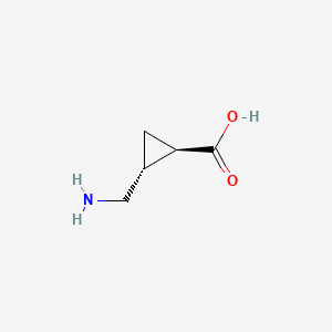 molecular formula C5H9NO2 B1223264 (1R,2R)-2-(aminomethyl)cyclopropanecarboxylic acid CAS No. 36489-13-1