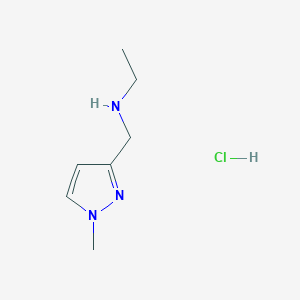 molecular formula C7H14ClN3 B12232680 N-[(1-methylpyrazol-3-yl)methyl]ethanamine;hydrochloride 