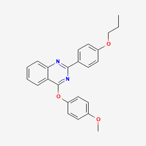 molecular formula C24H22N2O3 B1223270 4-(4-Methoxyphenoxy)-2-(4-propoxyphenyl)quinazoline 
