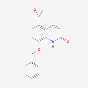 molecular formula C18H15NO3 B122331 5-(2-Oxiranyl)-8-(phenylmethoxy)-2(1H)-quinolinone CAS No. 112281-28-4