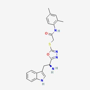 2-[[5-[(1S)-1-amino-2-(1H-indol-3-yl)ethyl]-1,3,4-oxadiazol-2-yl]thio]-N-(2,4-dimethylphenyl)acetamide