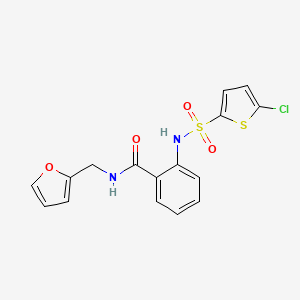 2-[(5-chloro-2-thiophenyl)sulfonylamino]-N-(2-furanylmethyl)benzamide