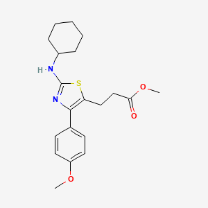 3-[2-(Cyclohexylamino)-4-(4-methoxyphenyl)-5-thiazolyl]propanoic acid methyl ester