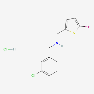 molecular formula C12H12Cl2FNS B12233183 1-(3-chlorophenyl)-N-[(5-fluoro-2-thienyl)methyl]methanamine 