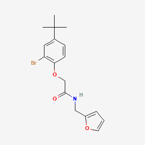 molecular formula C17H20BrNO3 B1223326 2-(2-bromo-4-tert-butylphenoxy)-N-(2-furanylmethyl)acetamide 