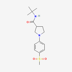molecular formula C16H24N2O3S B12233321 N-tert-butyl-1-(4-methanesulfonylphenyl)pyrrolidine-3-carboxamide 