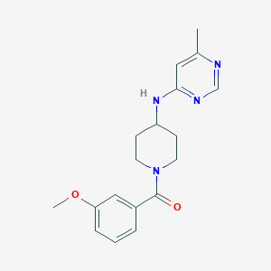 molecular formula C18H22N4O2 B12233432 N-[1-(3-methoxybenzoyl)piperidin-4-yl]-6-methylpyrimidin-4-amine 