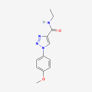 molecular formula C12H14N4O2 B12233437 N-ethyl-1-(4-methoxyphenyl)-1H-1,2,3-triazole-4-carboxamide 