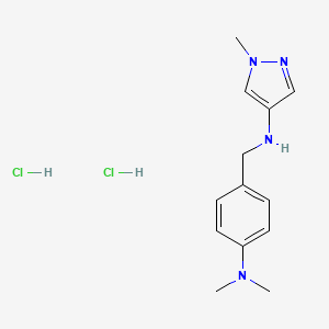 molecular formula C13H20Cl2N4 B12233458 N-[4-(Dimethylamino)benzyl]-1-methyl-1H-pyrazol-4-amine 