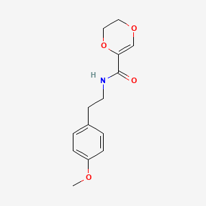 molecular formula C14H17NO4 B1223356 N-[2-(4-methoxyphenyl)ethyl]-2,3-dihydro-1,4-dioxin-5-carboxamide 