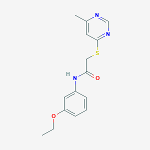 molecular formula C15H17N3O2S B12233835 N-(3-Ethoxyphenyl)-2-[(6-methylpyrimidin-4-YL)sulfanyl]acetamide 