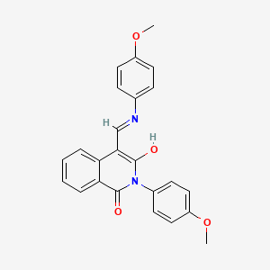 molecular formula C24H20N2O4 B1223385 4-[(4-Methoxyanilino)methylidene]-2-(4-methoxyphenyl)isoquinoline-1,3-dione 