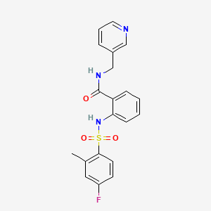 2-[(4-fluoro-2-methylphenyl)sulfonylamino]-N-(3-pyridinylmethyl)benzamide