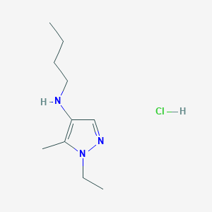 molecular formula C10H20ClN3 B12233956 N-butyl-1-ethyl-5-methylpyrazol-4-amine;hydrochloride 