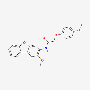 molecular formula C22H19NO5 B1223398 N-(2-methoxydibenzofuran-3-yl)-2-(4-methoxyphenoxy)acetamide CAS No. 5688-54-0