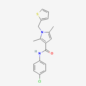 N-(4-chlorophenyl)-2,5-dimethyl-1-(thiophen-2-ylmethyl)-3-pyrrolecarboxamide