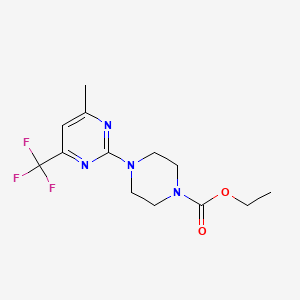 Ethyl 4-[4-methyl-6-(trifluoromethyl)pyrimidin-2-yl]piperazine-1-carboxylate