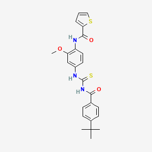 N-[4-({[(4-tert-butylphenyl)carbonyl]carbamothioyl}amino)-2-methoxyphenyl]thiophene-2-carboxamide