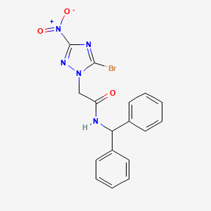 2-(5-Bromo-3-nitro-1,2,4-triazol-1-YL)-N-(diphenylmethyl)acetamide