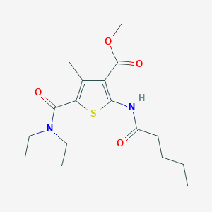 5-[Diethylamino(oxo)methyl]-4-methyl-2-(1-oxopentylamino)-3-thiophenecarboxylic acid methyl ester
