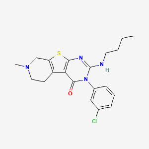2-(butylamino)-3-(3-chlorophenyl)-7-methyl-6,8-dihydro-5H-pyrido[2,3]thieno[2,4-b]pyrimidin-4-one