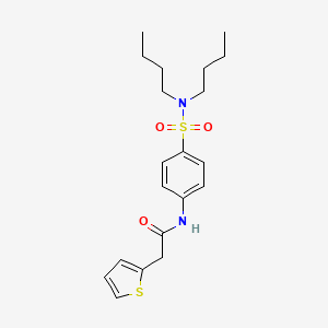 N-[4-(dibutylsulfamoyl)phenyl]-2-thiophen-2-ylacetamide