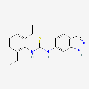 molecular formula C18H20N4S B1223432 1-(2,6-diethylphenyl)-3-(1H-indazol-6-yl)thiourea 