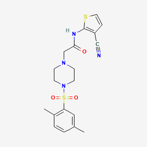 N-(3-cyano-2-thiophenyl)-2-[4-(2,5-dimethylphenyl)sulfonyl-1-piperazinyl]acetamide