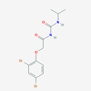 molecular formula C12H14Br2N2O3 B1223436 2-(2,4-dibromophenoxy)-N-[oxo-(propan-2-ylamino)methyl]acetamide 
