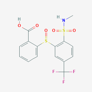 2-[2-(Methylsulfamoyl)-5-(trifluoromethyl)phenyl]sulfinylbenzoic acid