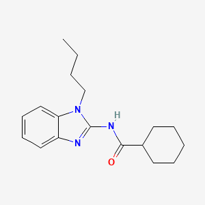 molecular formula C18H25N3O B1223447 N-(1-butyl-2-benzimidazolyl)cyclohexanecarboxamide 