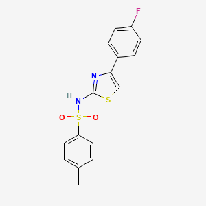 molecular formula C16H13FN2O2S2 B1223452 N-[4-(4-fluorophenyl)-2-thiazolyl]-4-methylbenzenesulfonamide 
