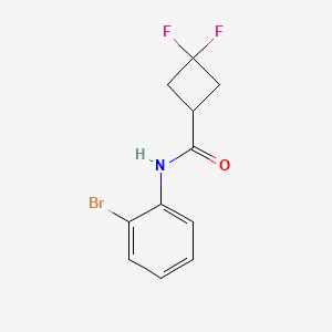 molecular formula C11H10BrF2NO B12234522 N-(2-bromophenyl)-3,3-difluorocyclobutane-1-carboxamide 