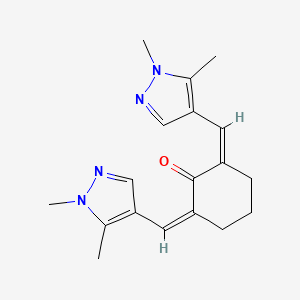 (2Z,6Z)-2,6-bis[(1,5-dimethylpyrazol-4-yl)methylidene]cyclohexan-1-one