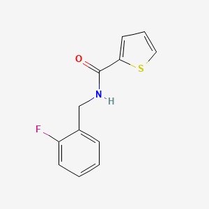 molecular formula C12H10FNOS B1223468 N-[(2-fluorophenyl)methyl]thiophene-2-carboxamide 
