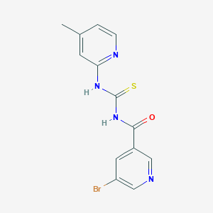 5-bromo-N-[[(4-methyl-2-pyridinyl)amino]-sulfanylidenemethyl]-3-pyridinecarboxamide