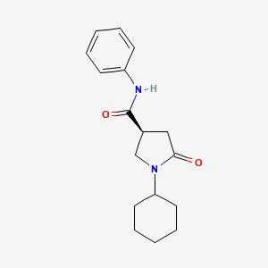 (3S)-1-Cyclohexyl-5-oxo-N-phenylpyrrolidine-3-carboxamide