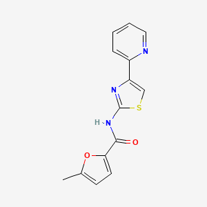 molecular formula C14H11N3O2S B1223477 5-methyl-N-[4-(2-pyridinyl)-2-thiazolyl]-2-furancarboxamide 