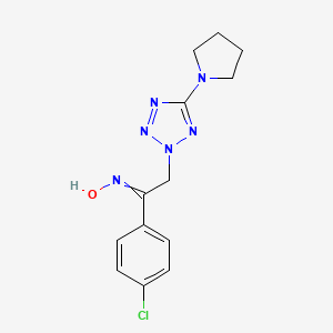 1-(4-Chlorophenyl)-2-[5-(1-pyrrolidinyl)-2-tetrazolyl]ethanone oxime