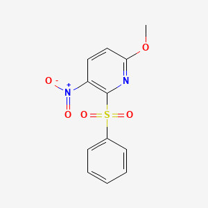 2-(Benzenesulfonyl)-6-methoxy-3-nitropyridine
